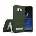 Wholesale Galaxy S8 Plus Brushed TPU Hybrid Kickstand Case (Green)